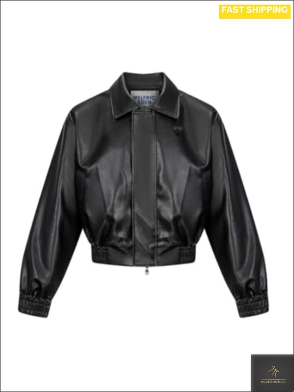 Cropped Faux Leather Moto Bomber Jacket Y2k Streetwear Zip